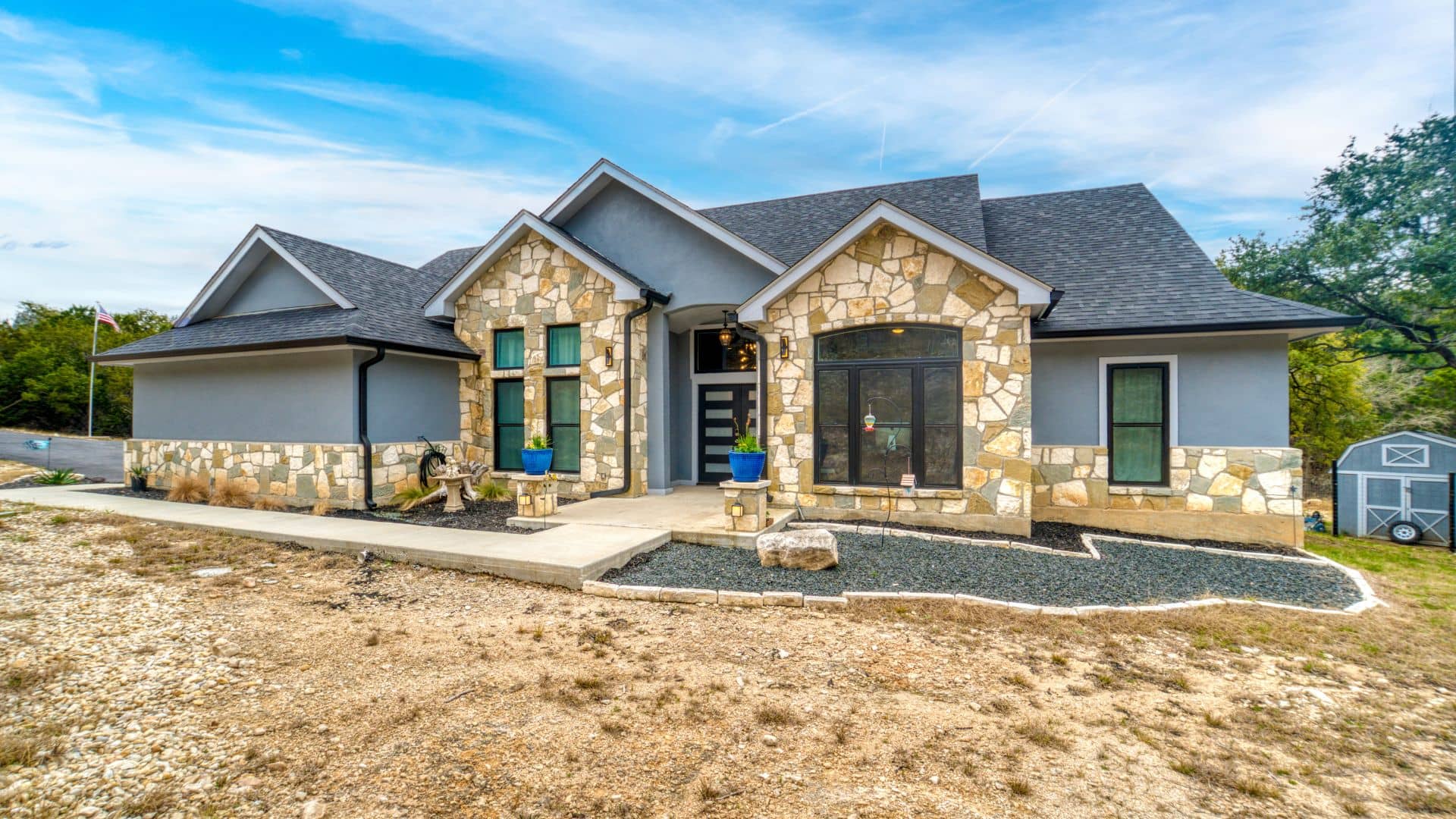 Modern stone home in DFW – avoid foreclosure by selling your house fast for cash in any condition, no repairs needed